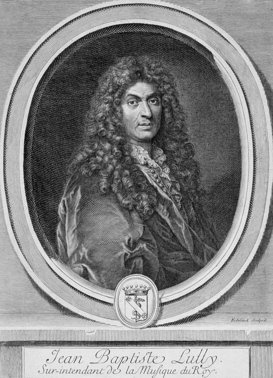 Portræt af Jean-Baptiste Lully (1632-87) af French School