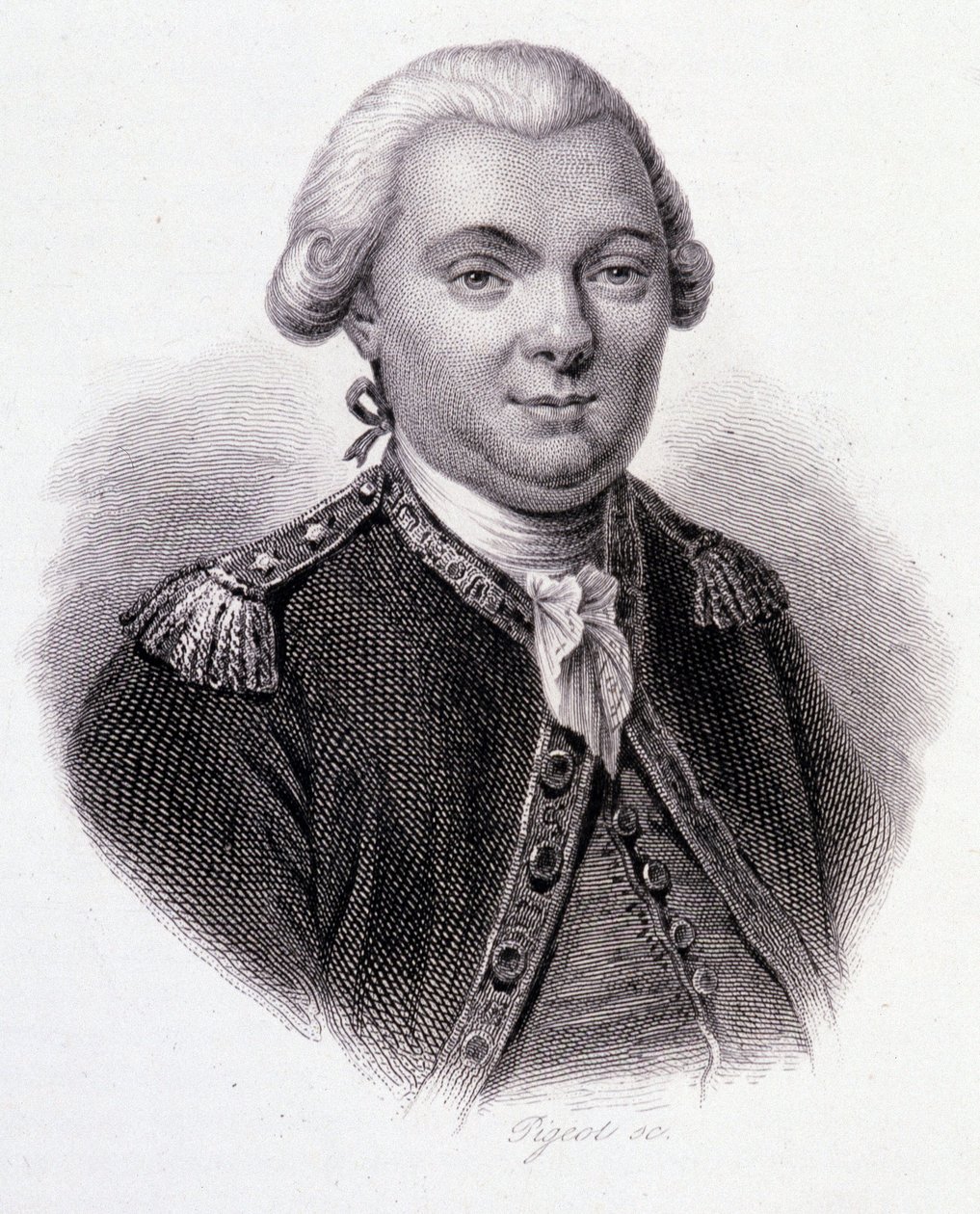 Portræt af Jean-Francois Galaup, Comte de La Perouse (Jean Francois Laperouse af French School