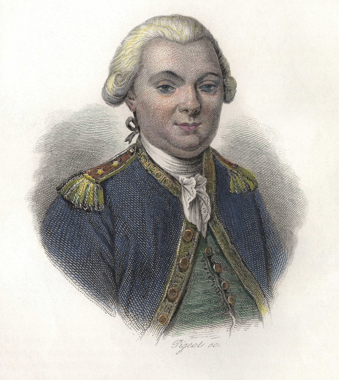 Portræt af Jean-Francois Galaup, greve af La Perouse (Jean Francois Laperouse af French School