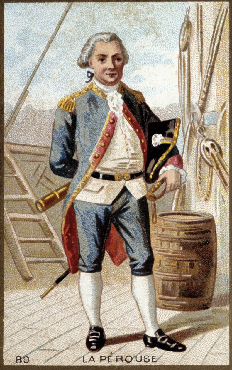 Portræt af Jean-Francois Galaup, greve af La Perouse (Jean Francois Laperouse af French School