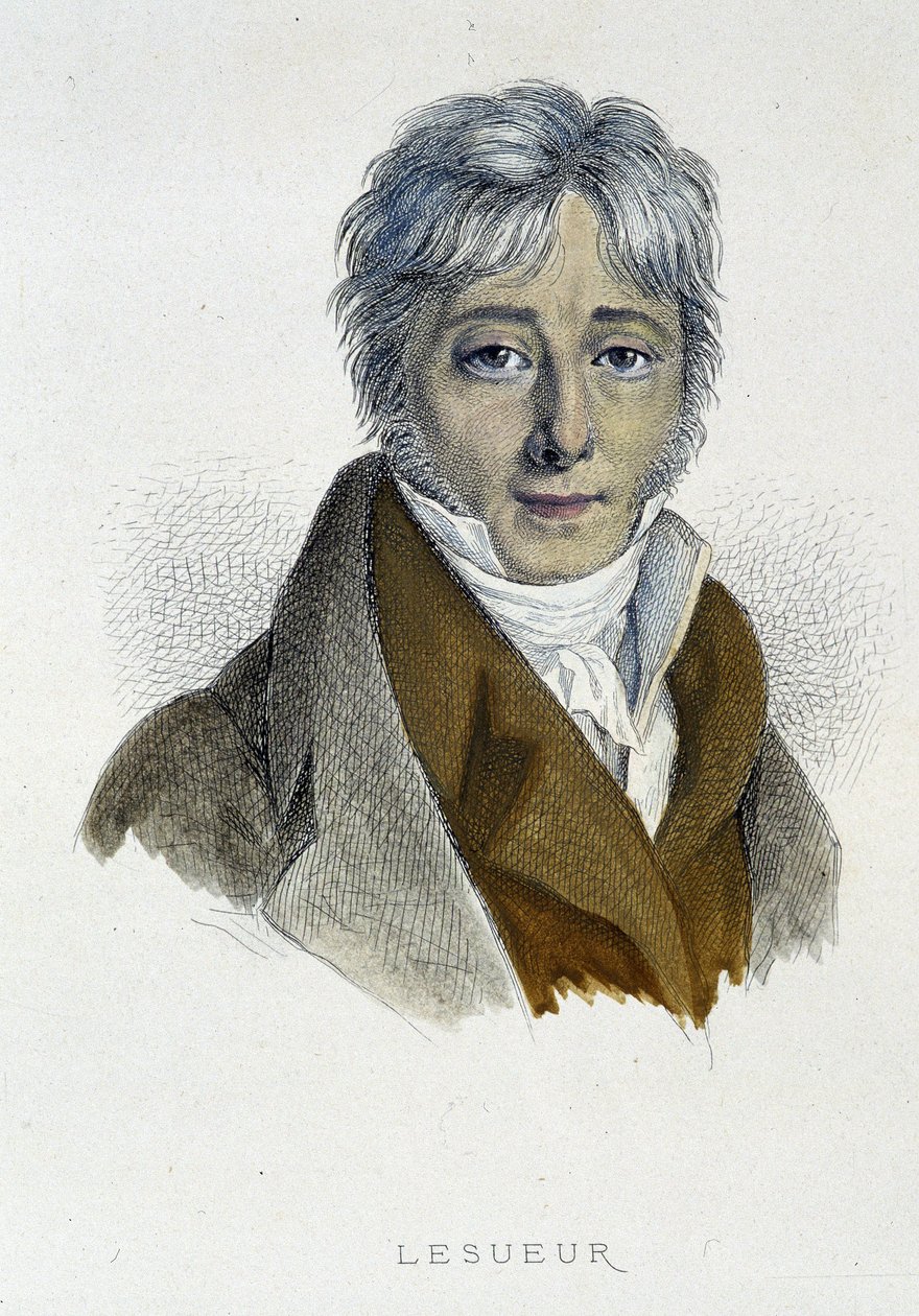 Portræt af Jean - François Lesueur - gravering af French School
