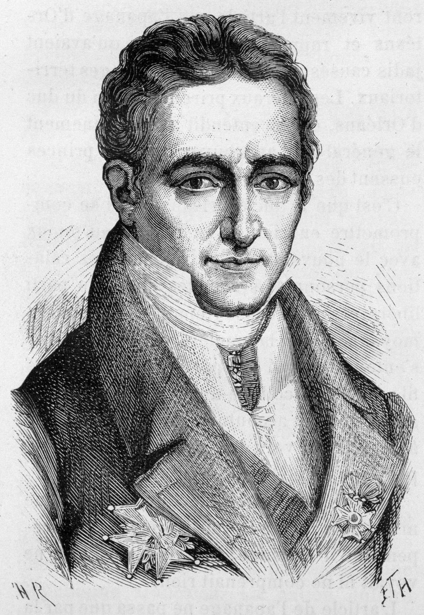 Portræt af Jean Baptiste (Jean-Baptiste), greve af Villele, fransk politiker (1773 - 1854) - i "" L
