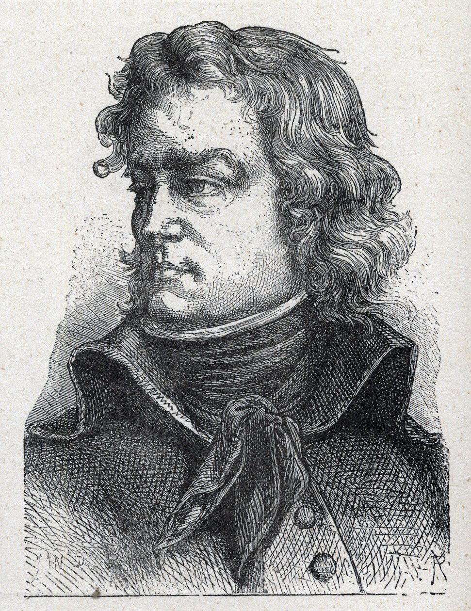 Portræt af Jean Baptiste Camille de Canclaux (1740-1817), fransk general for revolutionens gravering af 1889. af French School