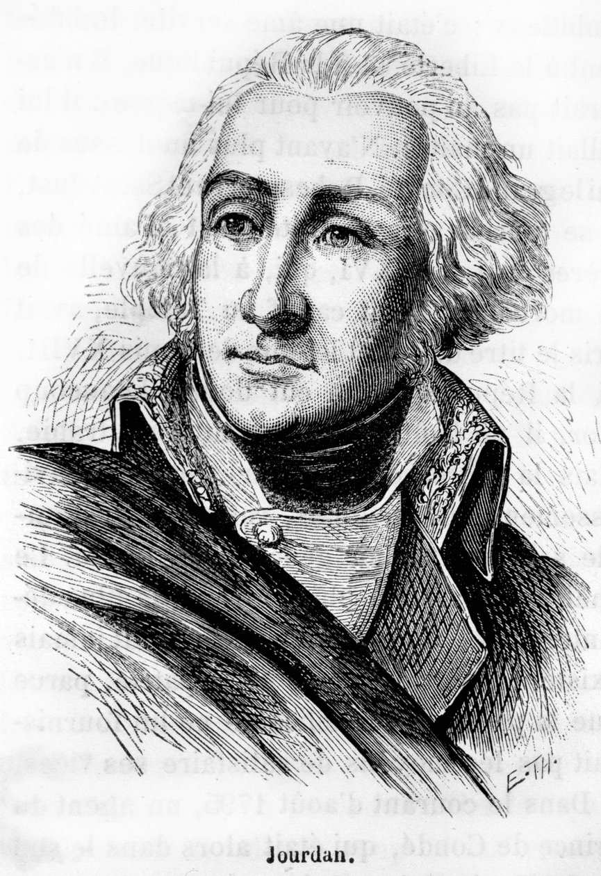 Portræt af Jean Baptiste Jourdan (1762-1833), marskal af imperiet, vinder af slaget ved Fleurus (26. juni 1794) - i "" L