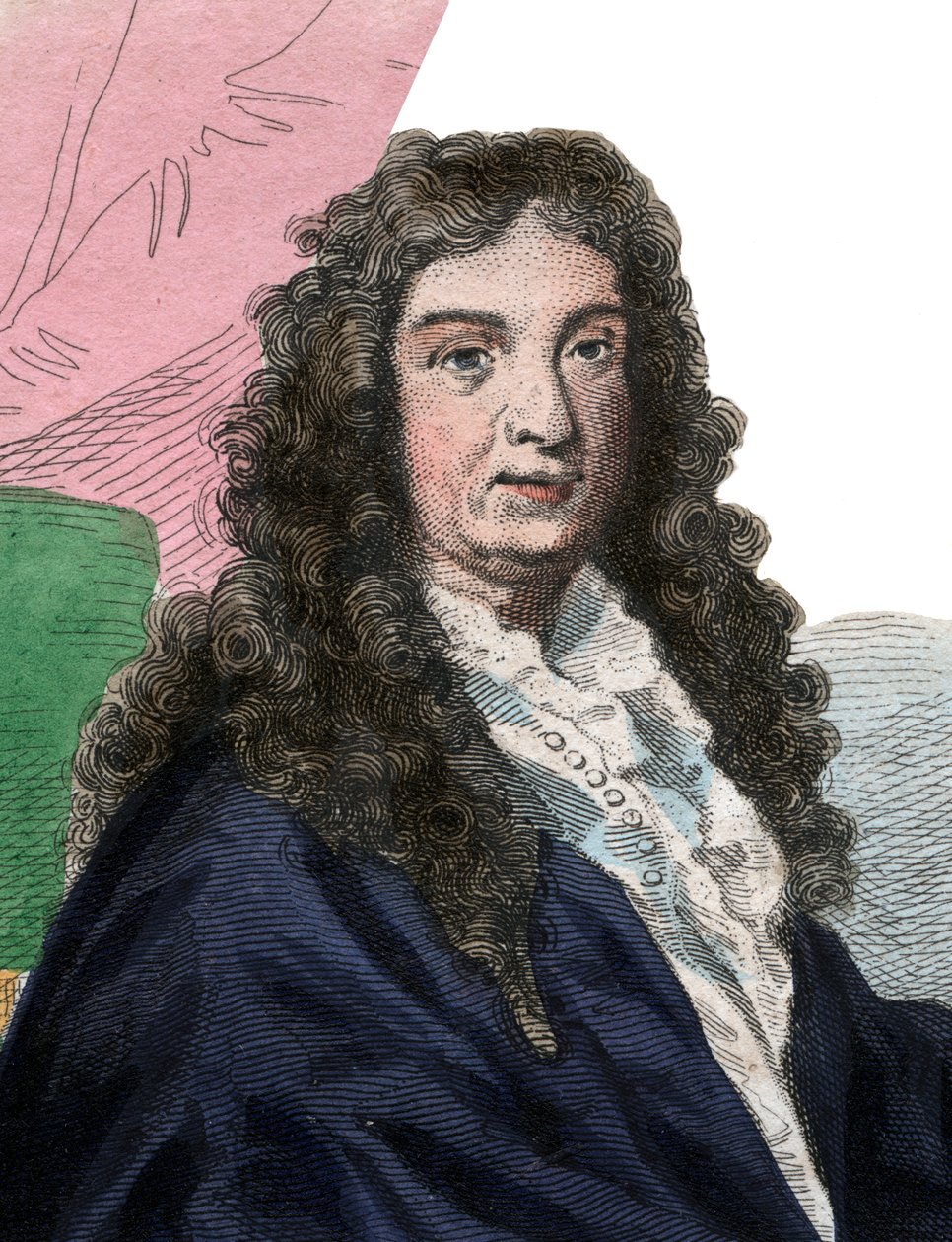 Portræt af Jean Baptiste Lully (1632-1687), fransk komponist. af French School