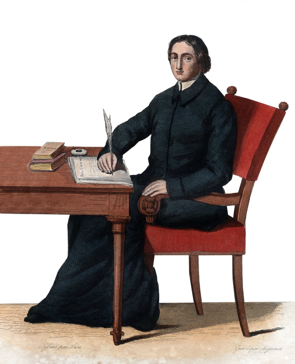 Portræt af Jean Baptiste Massillon (1663-1742), fransk katolsk biskop og prædikant, biskop af Clermont. af French School