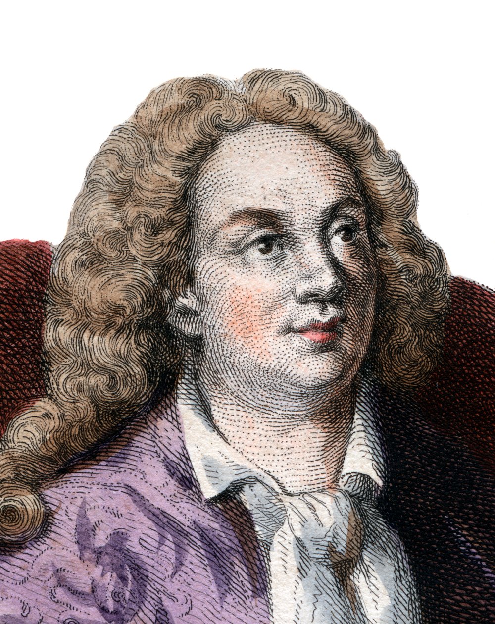 Portræt af Jean Baptiste Rousseau (1670-1741), fransk digter. af French School