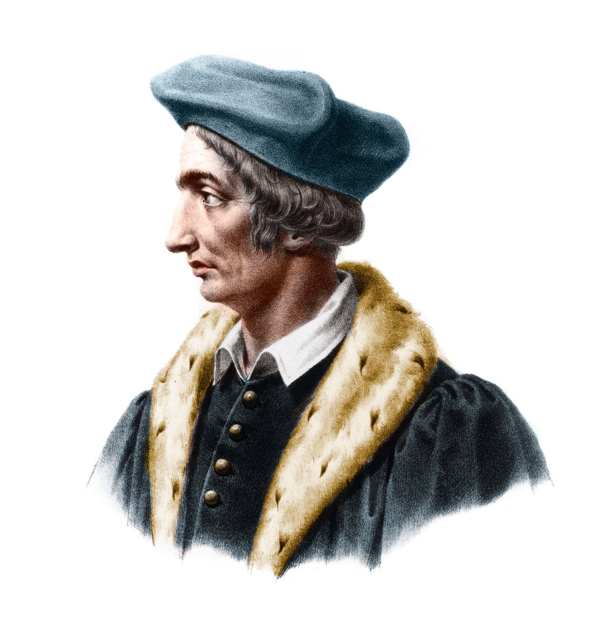 Portræt af Jean Fernel (1497-1558), fransk læge, astronom og matematiker. af French School
