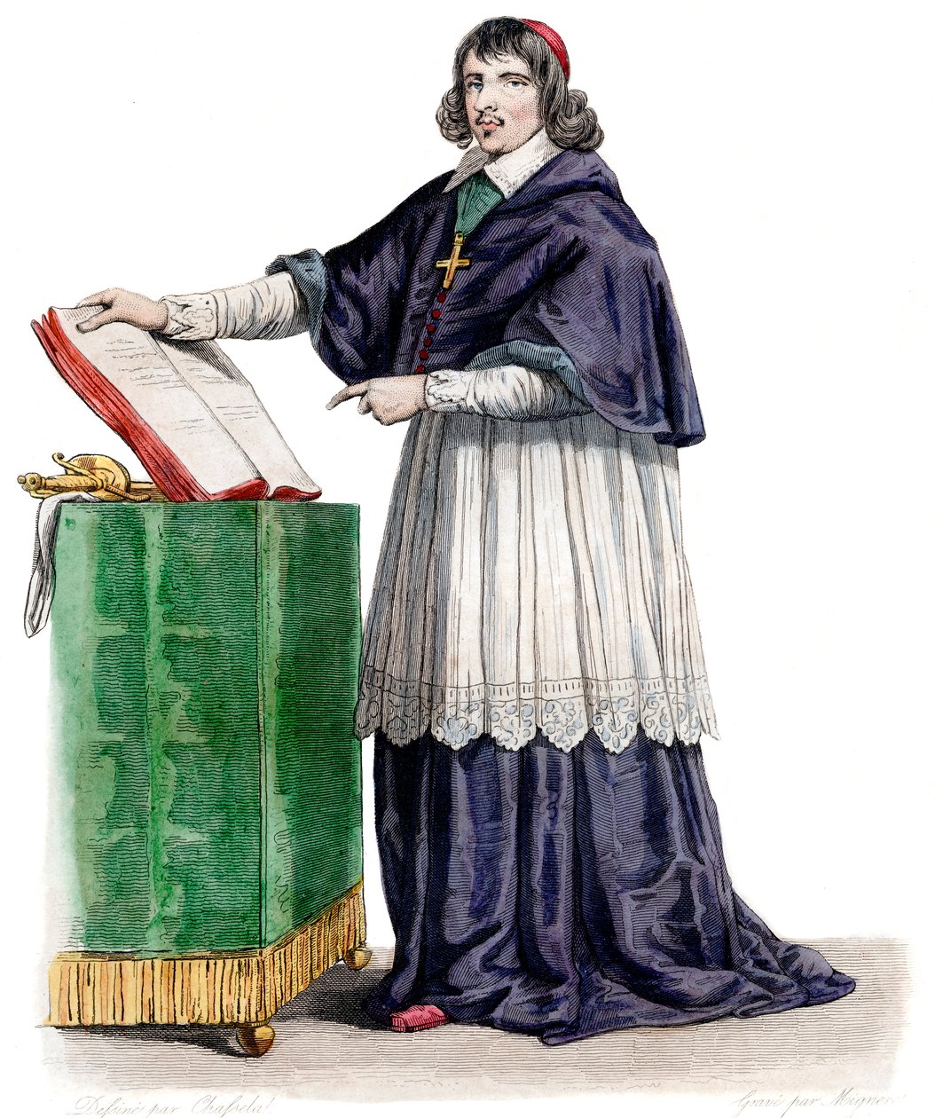 Portræt af Jean Francois Paul de Gondi (Gondy) (1614-1679), kardinal de Retz, fransk coadjutor biskop. af French School