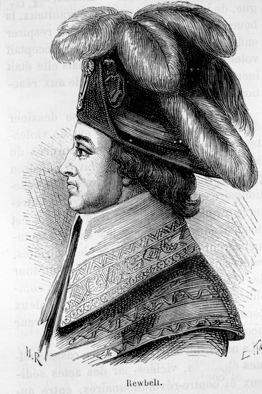 Portræt af Jean François Rewbell (eller Reubell), fransk politiker (1747 - 1807) - i ""L