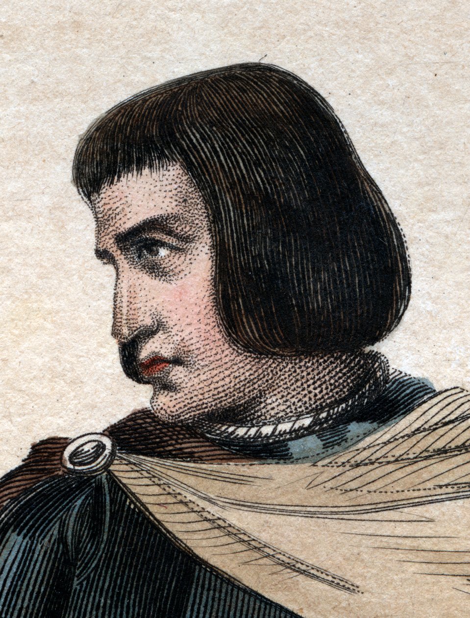 Portræt af Jean Juvenal (Jouvenel) des Ursins (1360-1431), fransk dommer. af French School