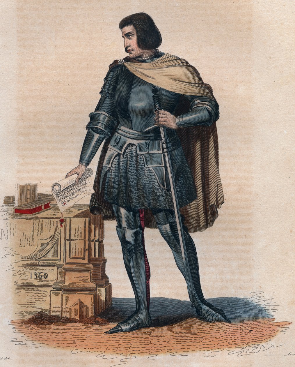 Portræt af Jean Juvenal (Jouvenel) des Ursins (1360-1431), fransk dommer. af French School
