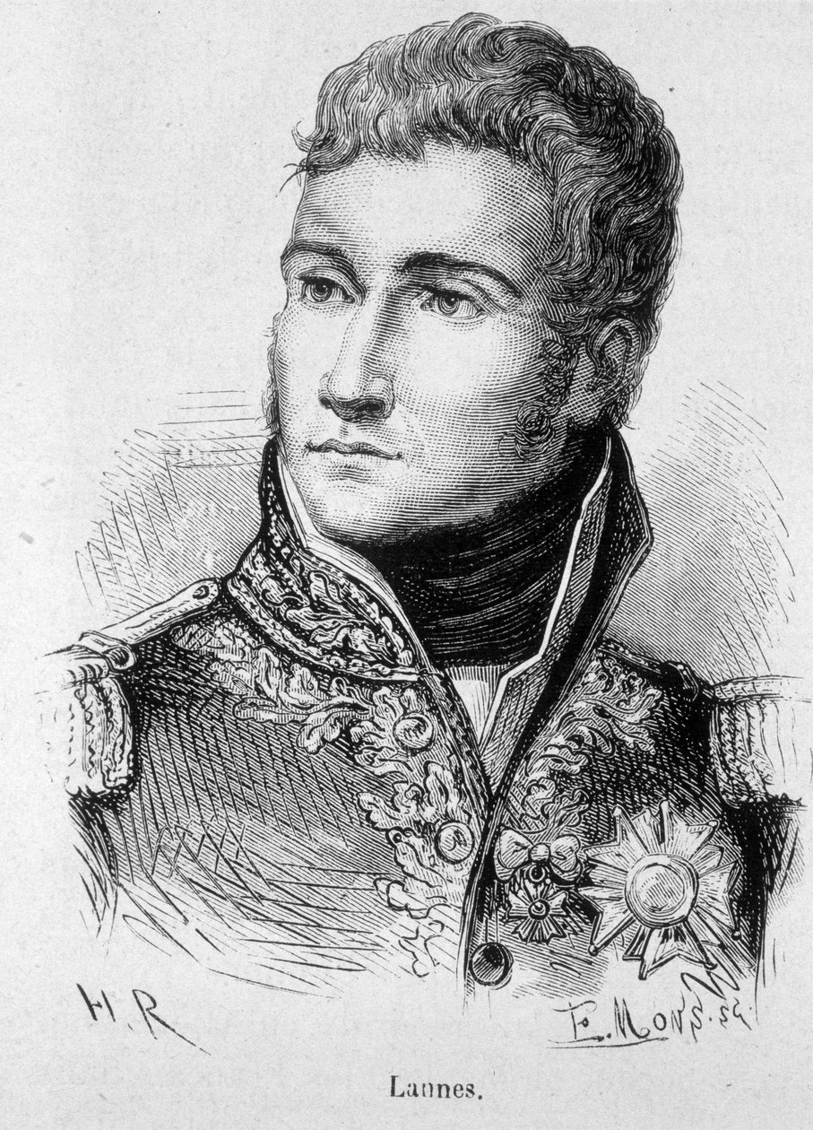 Portræt af Jean Lannes, hertug af Montebello, marskal af Frankrig (1769 - 1809) - i "The History of France" af Henri Martin af French School