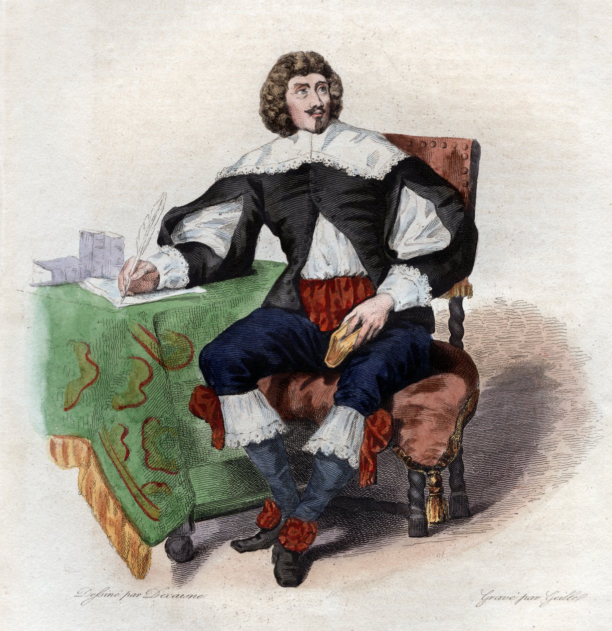Portræt af Jean Louis Guez de Balzac (1597-1654), fransk forfatter. af French School