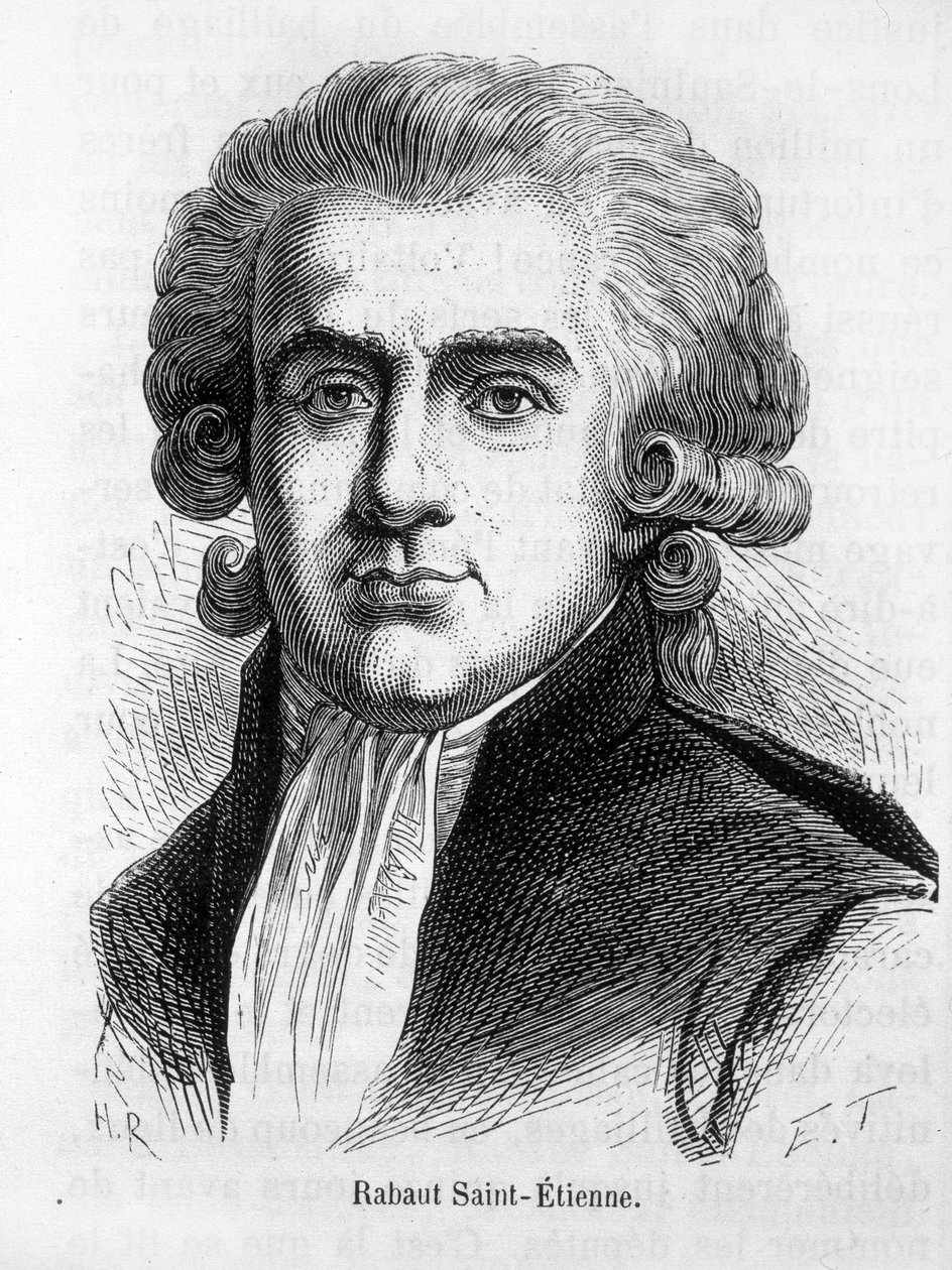 Portræt af Jean Paul Rabaut St Etienne, fransk politiker (1743 - 1793) - i "" L