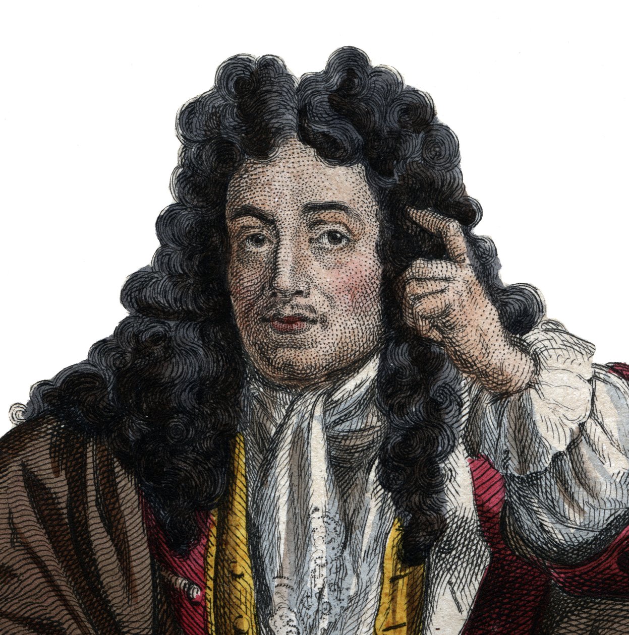 Portræt af Jean de La Bruyere (Labruyere) (1645-1696) af French School