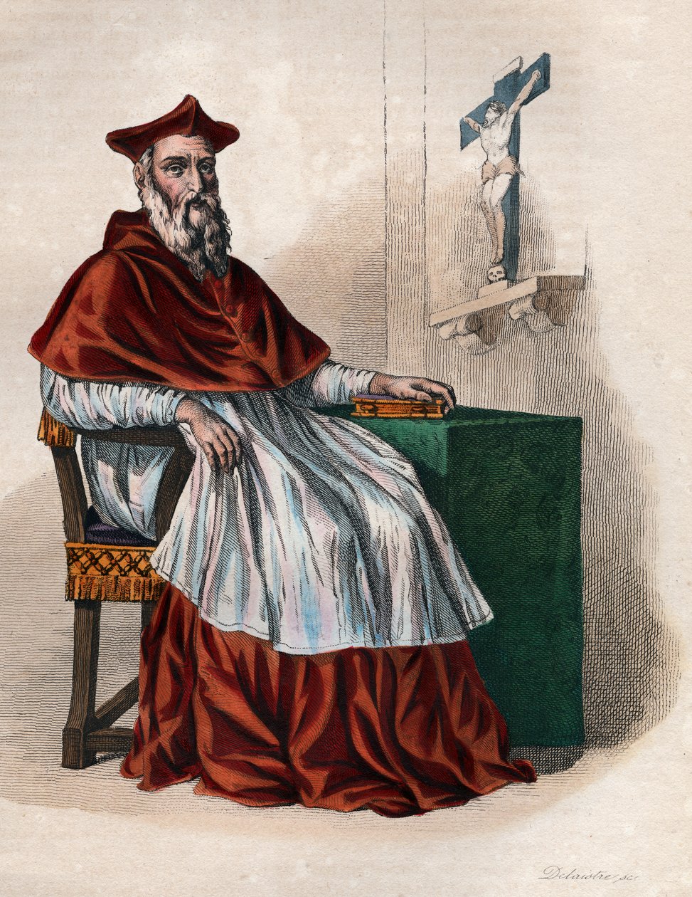 Portræt af Jean du Bellay (1492-1560), fransk kardinal og diplomat. af French School