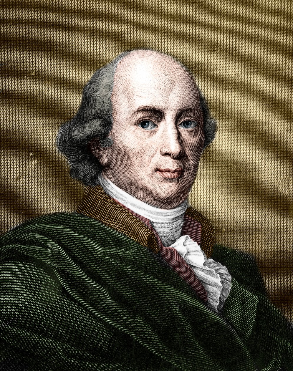 Portræt af Johann Gottfried Herder (1744-1803), tysk filosof og forfatter. (senere farvning) af French School