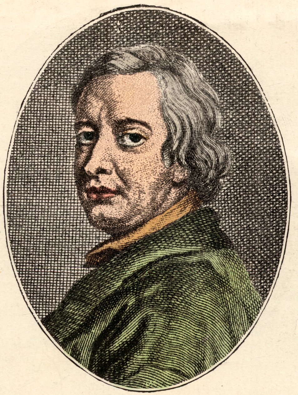 Portræt af John Dryden, engelsk digter, (1631-1700). af French School