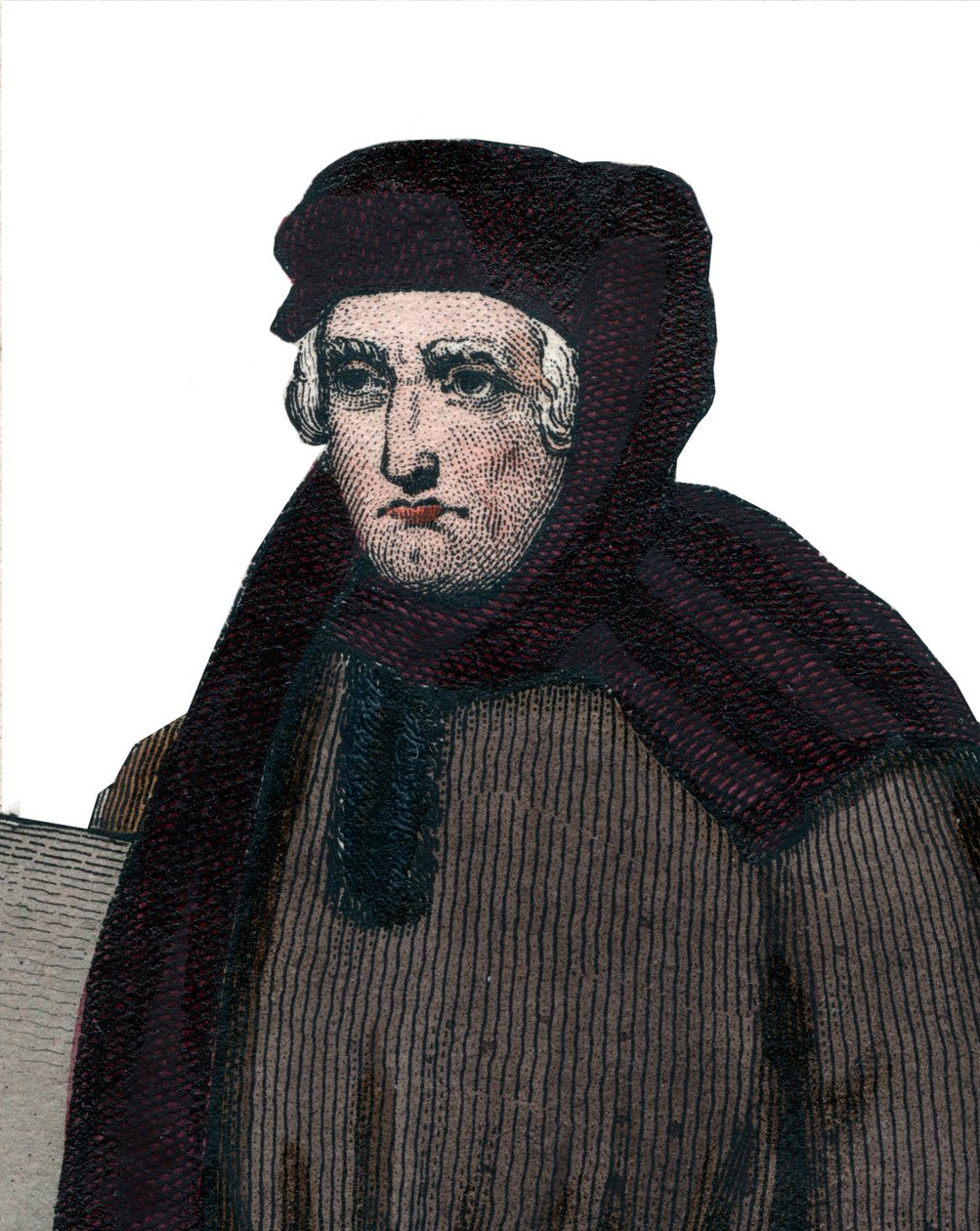 Portræt af John Froissart (1337-1404), franske krønikeskrivere fra middelalderens Frankrig. af French School