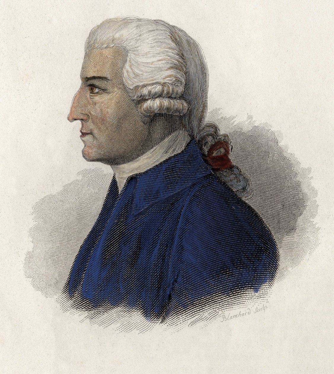 Portræt af John Howard (1727-1790), engelsk politiker. i "" Portrætter af nyttige mænd" af French School