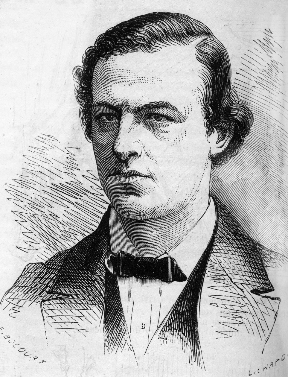 Portræt af Joseph Joachim (1831-1907), ungarsk violinist. Indgravering i "" The Illustrated World"" nr. 516 af 2. marts af French School