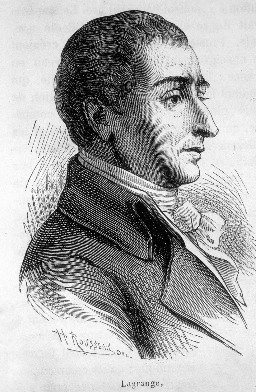 Portræt af Joseph Louis, greve af Lagrange (1736-1813), fransk matematiker - i "" L