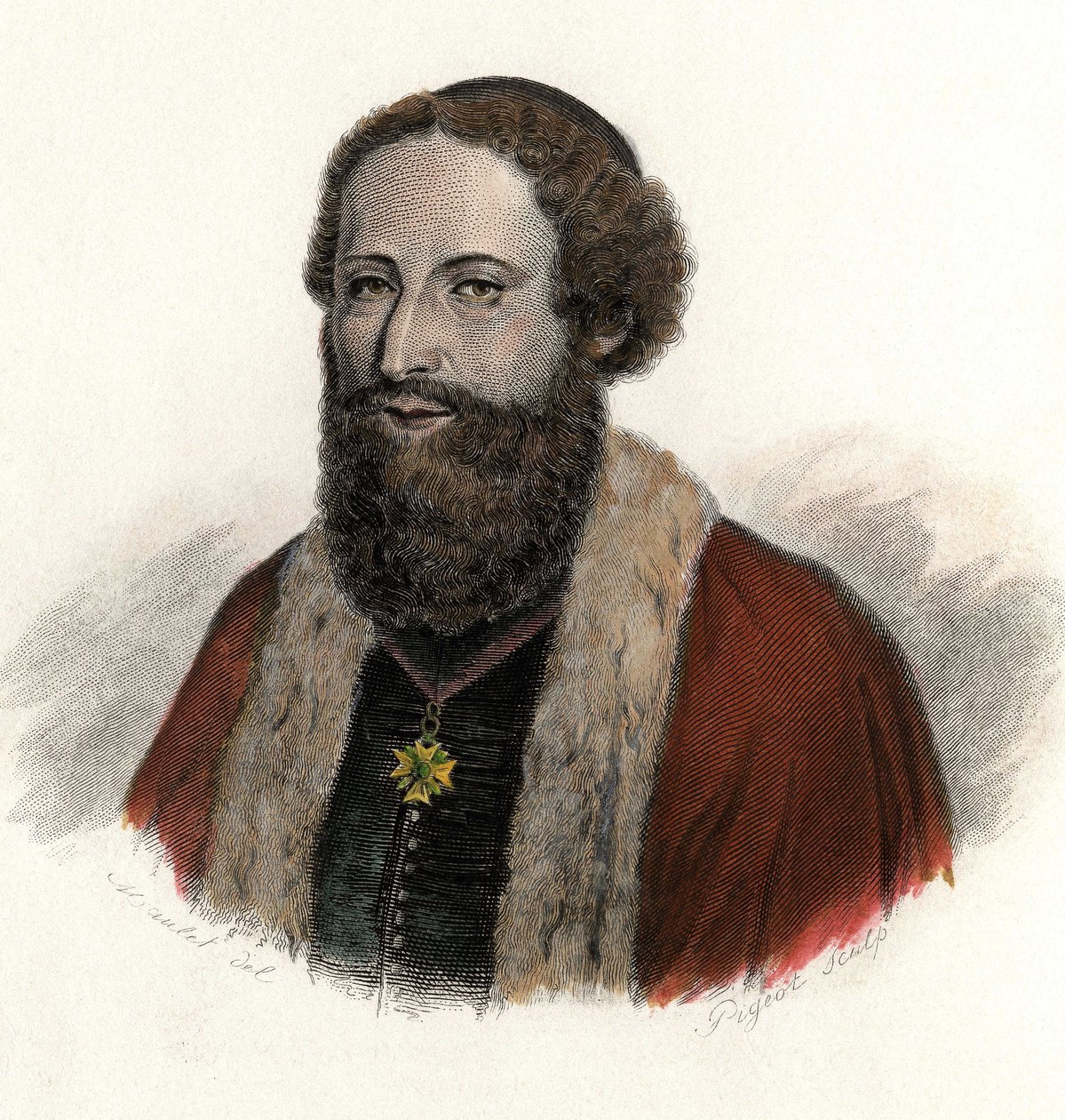 Portræt af Joseph Pitton de Tournefort (1656-1708), fransk rejsende og botaniker. I "" Portrætter af nyttige mænd"" af French School