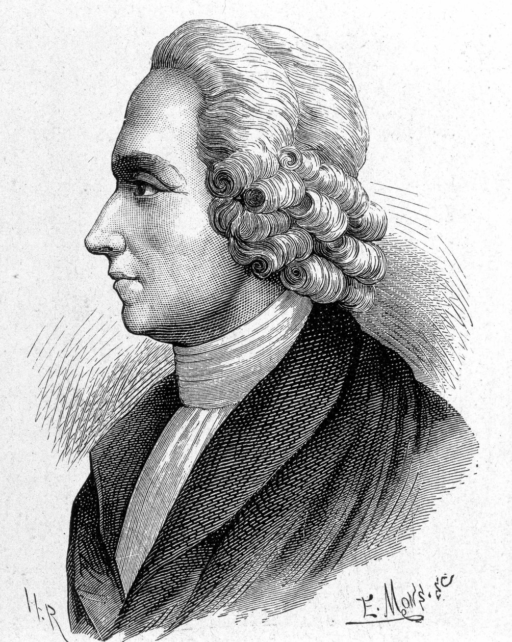 Portræt af Joseph Priestley (1733 - 1804), britisk kemiker og teolog - i "" Album of Science; berømte lærde; Store opdagelser””” 1896. af French School