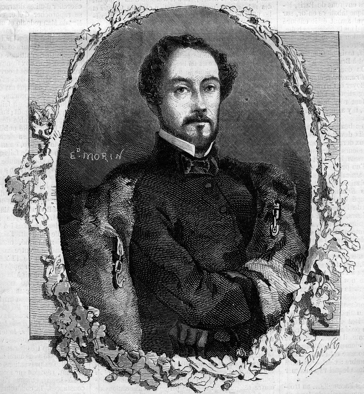 Portræt af Juan Prim y Prats, greve af Reuss (1814-1870), spansk general og politiker. Indgravering i "" Le Monde Illustré"" nr. 151 af 3. maj 1860. af French School
