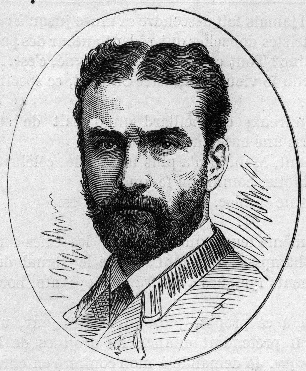 Portræt af Leon Bonnat (1833-1822), fransk maler. Indgravering i "" Le Monde Illustré"" nr. 890 af 2. maj 1874. af French School