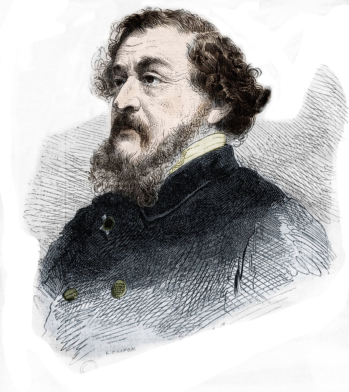 Portræt af Leon Gozlan fransk journalist og romanforfatter (1803 - 1866). af French School