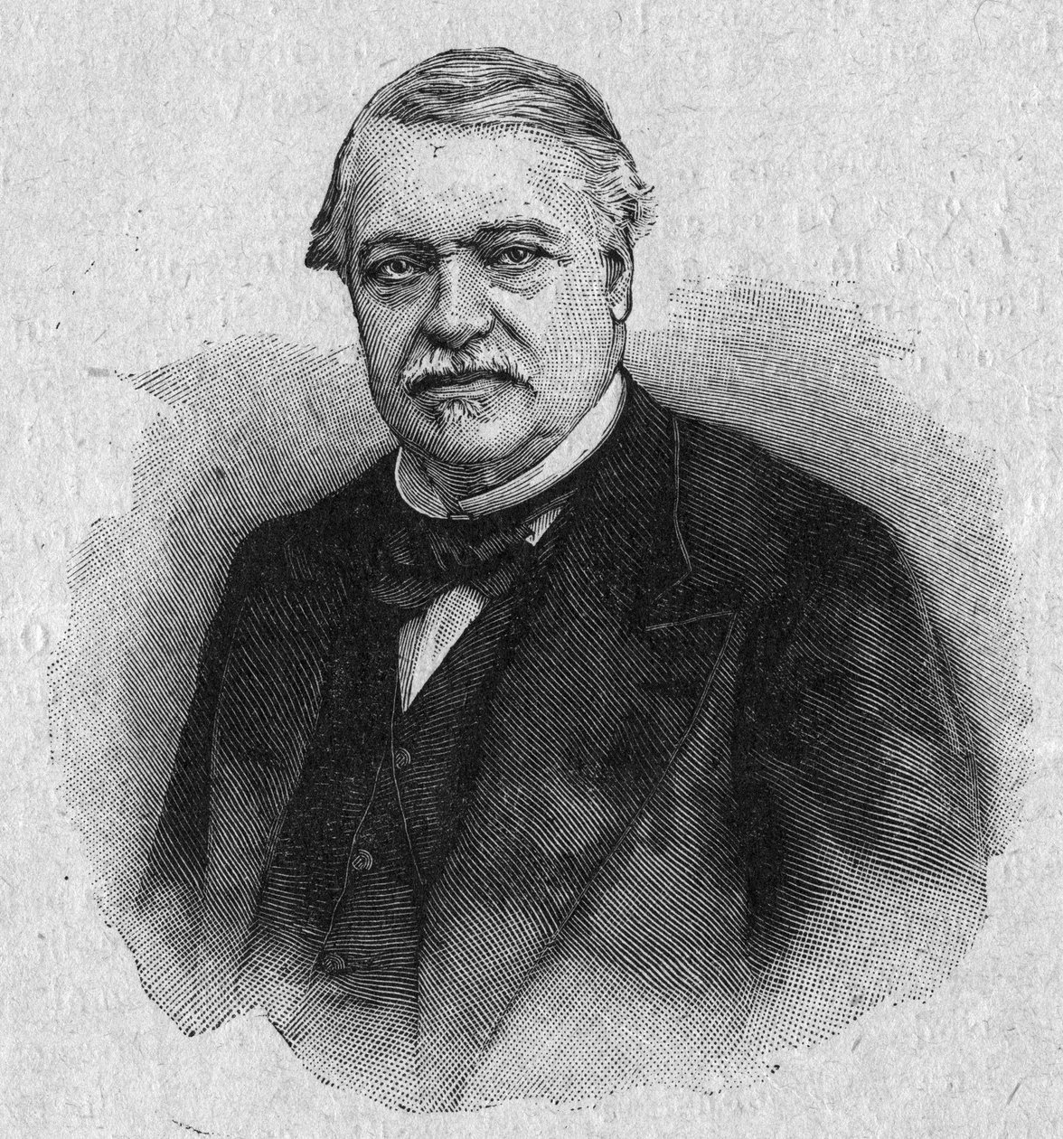 Portræt af Leon Say (1826-1896), fransk økonom og politiker. Indgravering i "La gazette du dimanche"" af 30. april af French School