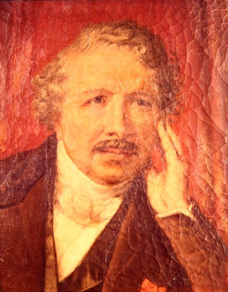 Portræt af Louis-Jacques Daguerre (1787-1851) (olie på lærred) af French School