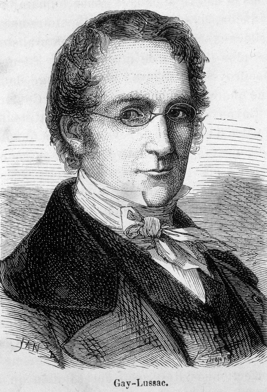 Portræt af Louis-Joseph Gay-Lussac (Louis Joseph Gay Lussac) (1778-1850), fransk fysiker og kemiker - I "" L