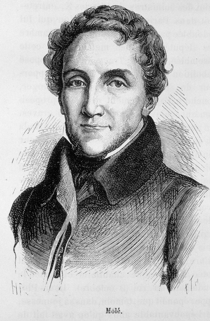 Portræt af Louis-Mathieu Mole - Portræt af Louis Mathieu, jarl af Mole (1781 - 1855), fransk politiker - i "" L