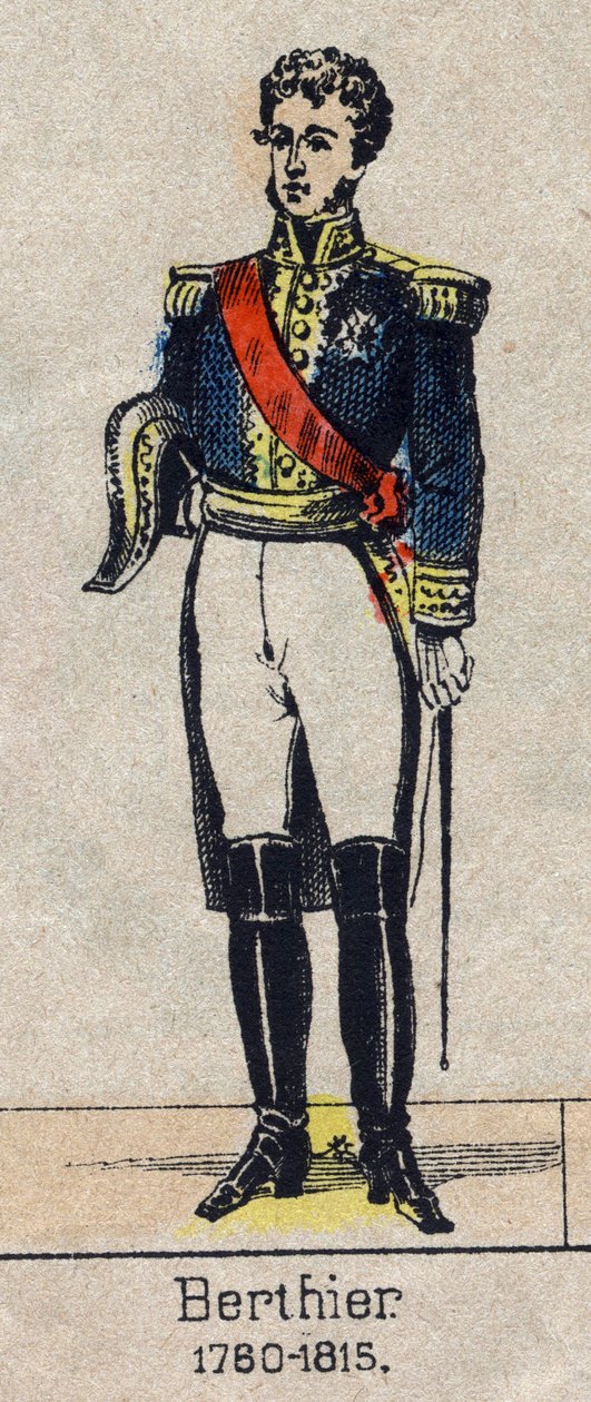 Portræt af Louis Alexandre (Louis-Alexandre) Berthier (1753-1815), Prins af Neuchatel, Marechal af Frankrig - Billede af Epinal fra slutningen af det 19. århundrede - Privat samling af French School