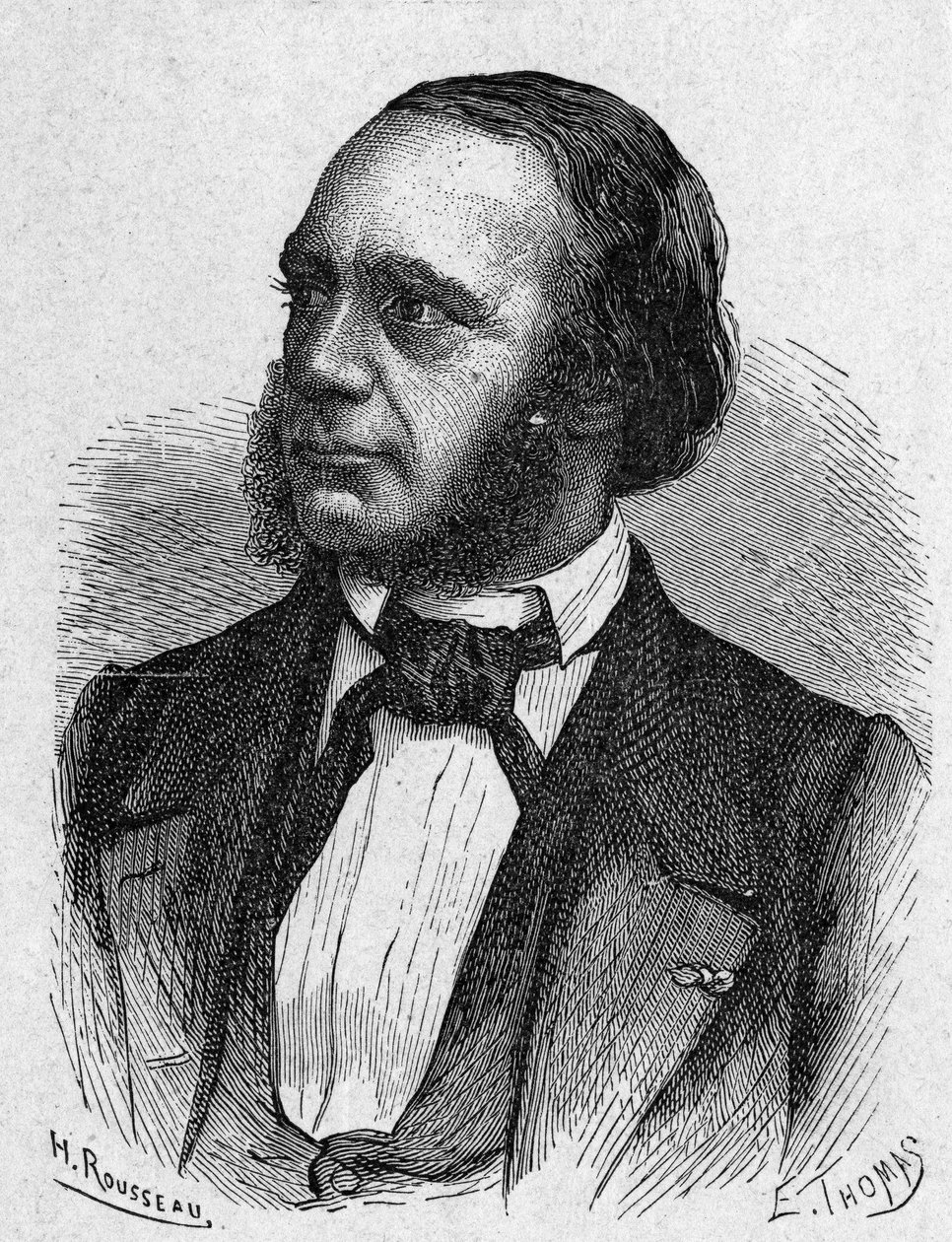Portræt af Louis Breguet (1804 - 1883), urmager og opfinder af telegrafiapparater - i "" Album de la Science; berømte videnskabsmænd; Store opdagelser””” 1896. af French School