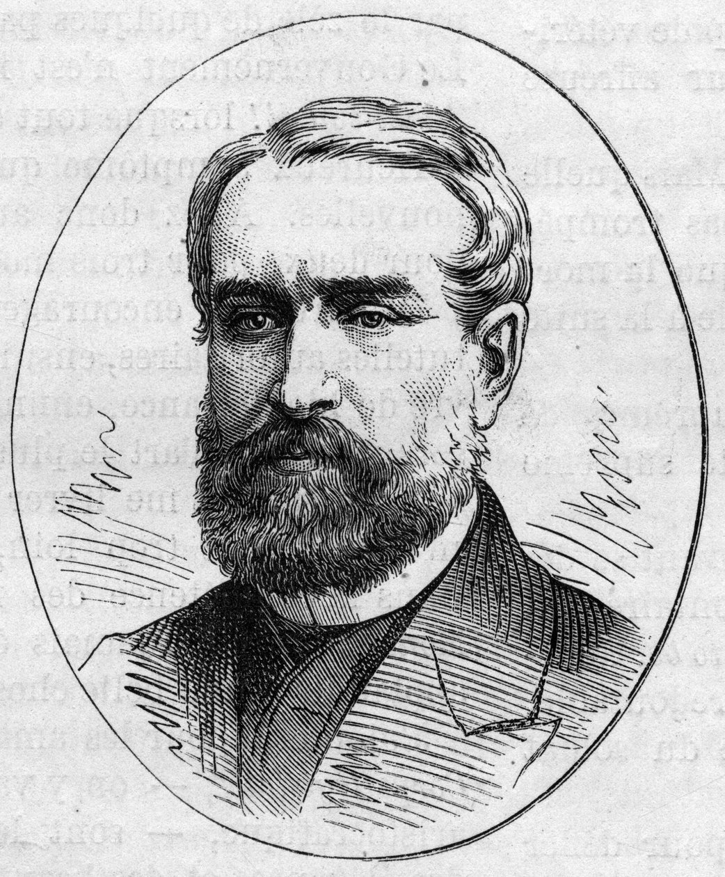 Portræt af Louis Cabat (1812-1893), fransk maler. Indgravering i "" Le Monde Illustré"" nr. 890 af 2. maj 1874. af French School