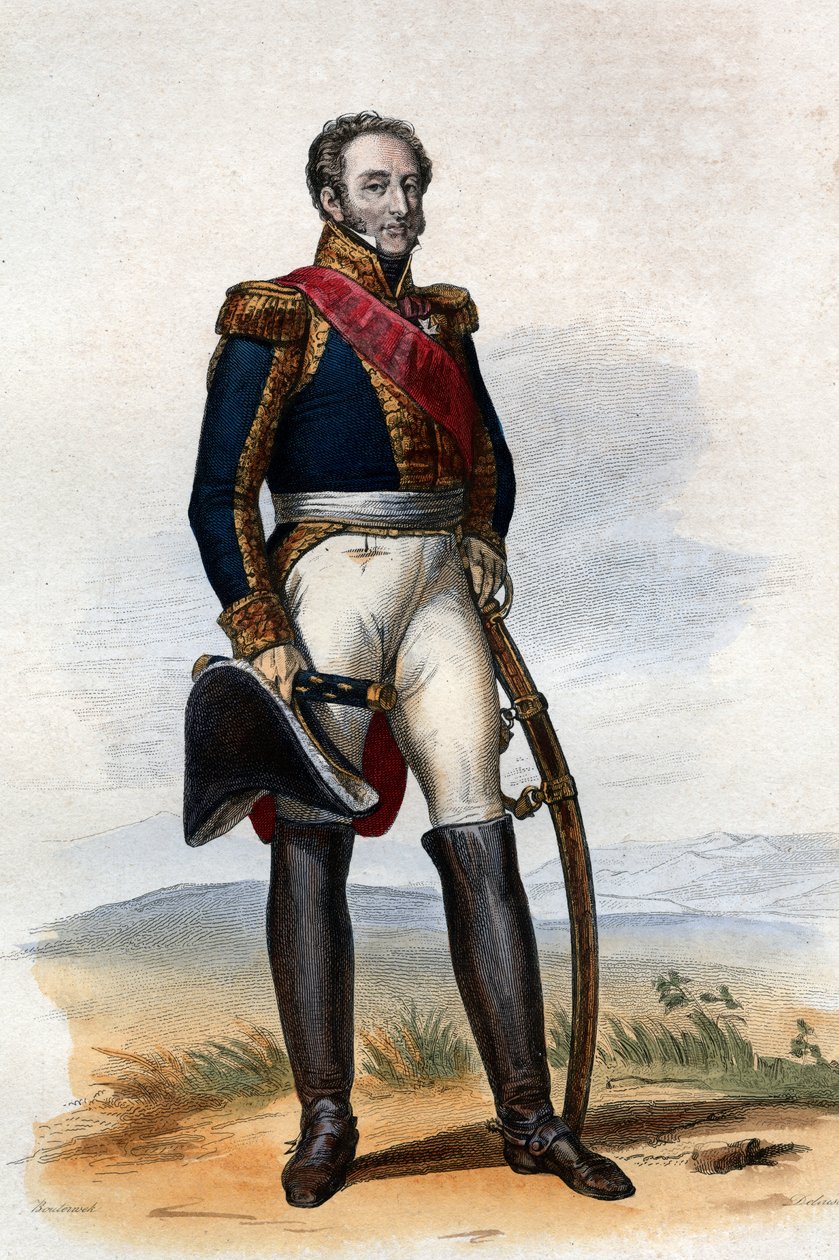 Portræt af Louis Gabriel Suchet (1770-1826), 1. hertug dAlbufera og marskal af Frankrig. af French School