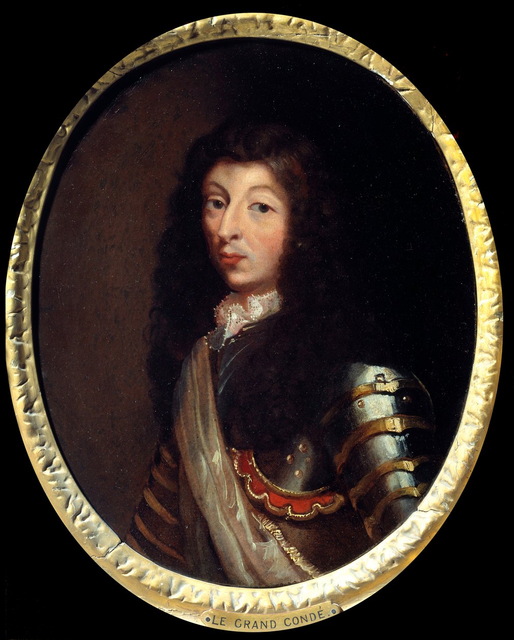 Portræt af Louis II Prins af Bourbon (Bourbon-Conde), Grand Conde (1621-1686) Maleri af den franske skole i det 17. århundrede. Paris, Musee de l