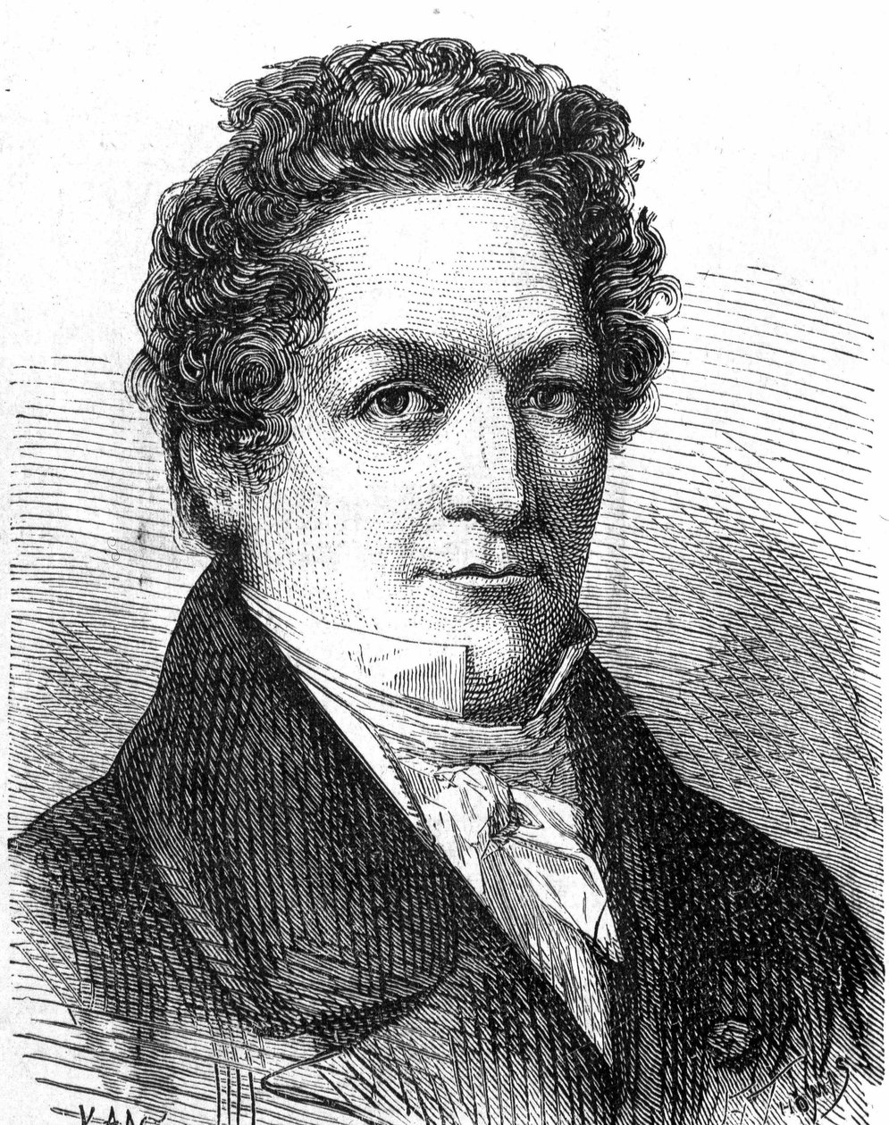 Portræt af Louis Jacques Thénard (1777 - 1857), fransk kemiker - i "Album de la Science; berømte videnskabsmænd; Grandes opdagelser””” 1896. af French School