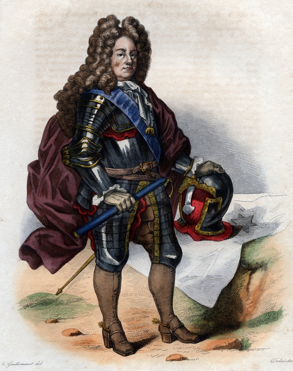 Portræt af Louis Joseph de Bourbon, hertug af Vendome (1645-1712), fransk militærchef og marskal af Frankrig. af French School