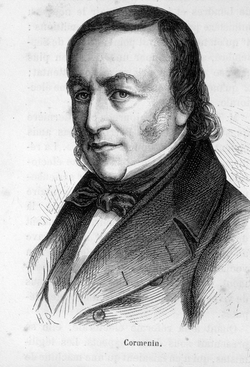 Portræt af Louis Marie de La Haye Viscount de Cormenin af French School
