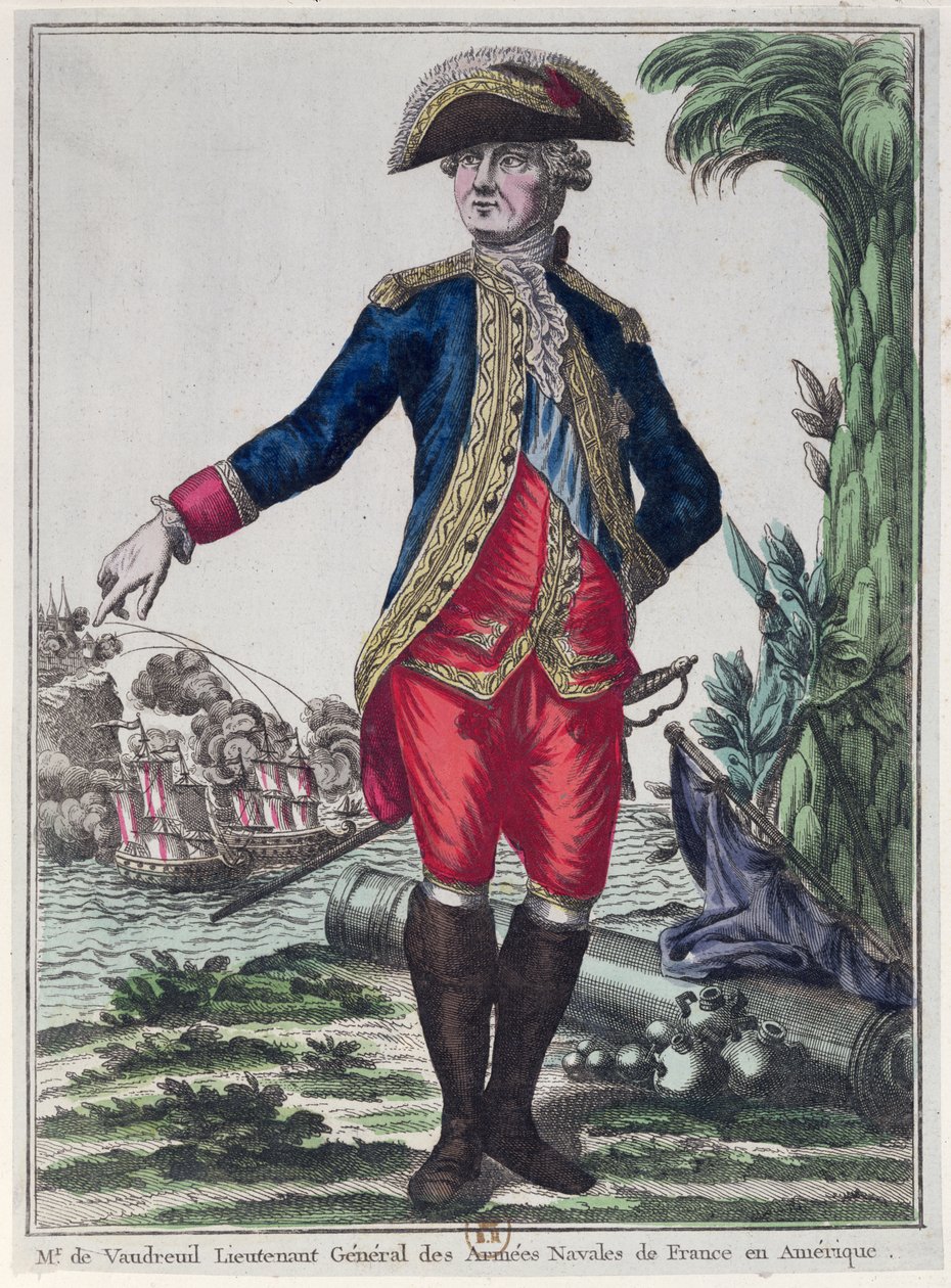 Portræt af Louis Philippe de Rigaud (1723-1802) greve af Vaudreuil, ca. 1780 af French School