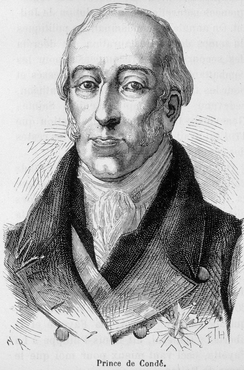 Portræt af Louis V Joseph de Bourbon-Conde (1736-1818), ottende prins af Conde, fransk krigsmand - i "" L