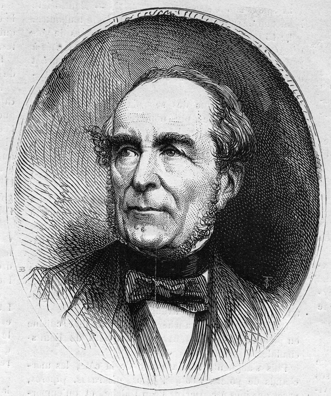 Portræt af Louis Vitet (1802-1873), fransk politiker. Indgravering i "" Le Monde Illustré"" nr. 844 af 13. juni 1873. af French School