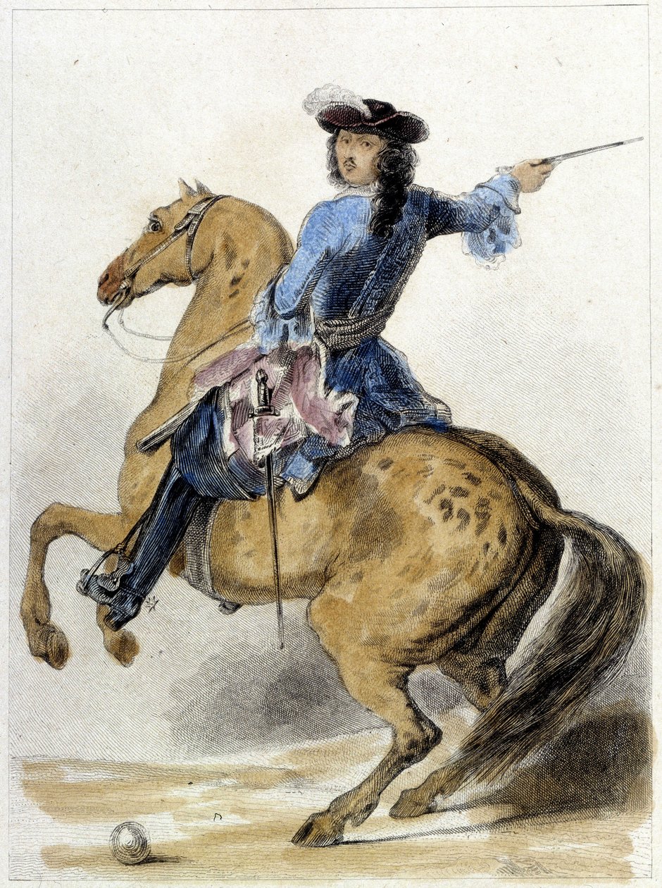 Portræt af Ludvig XIV (1638 - 1715), konge af Frankrig. af French School