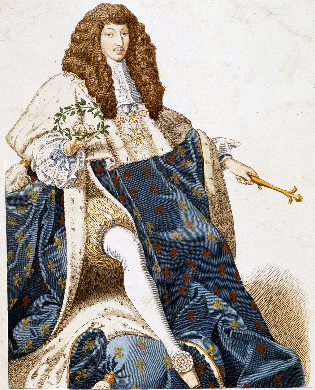 Portræt af Ludvig XIV, ung. af French School