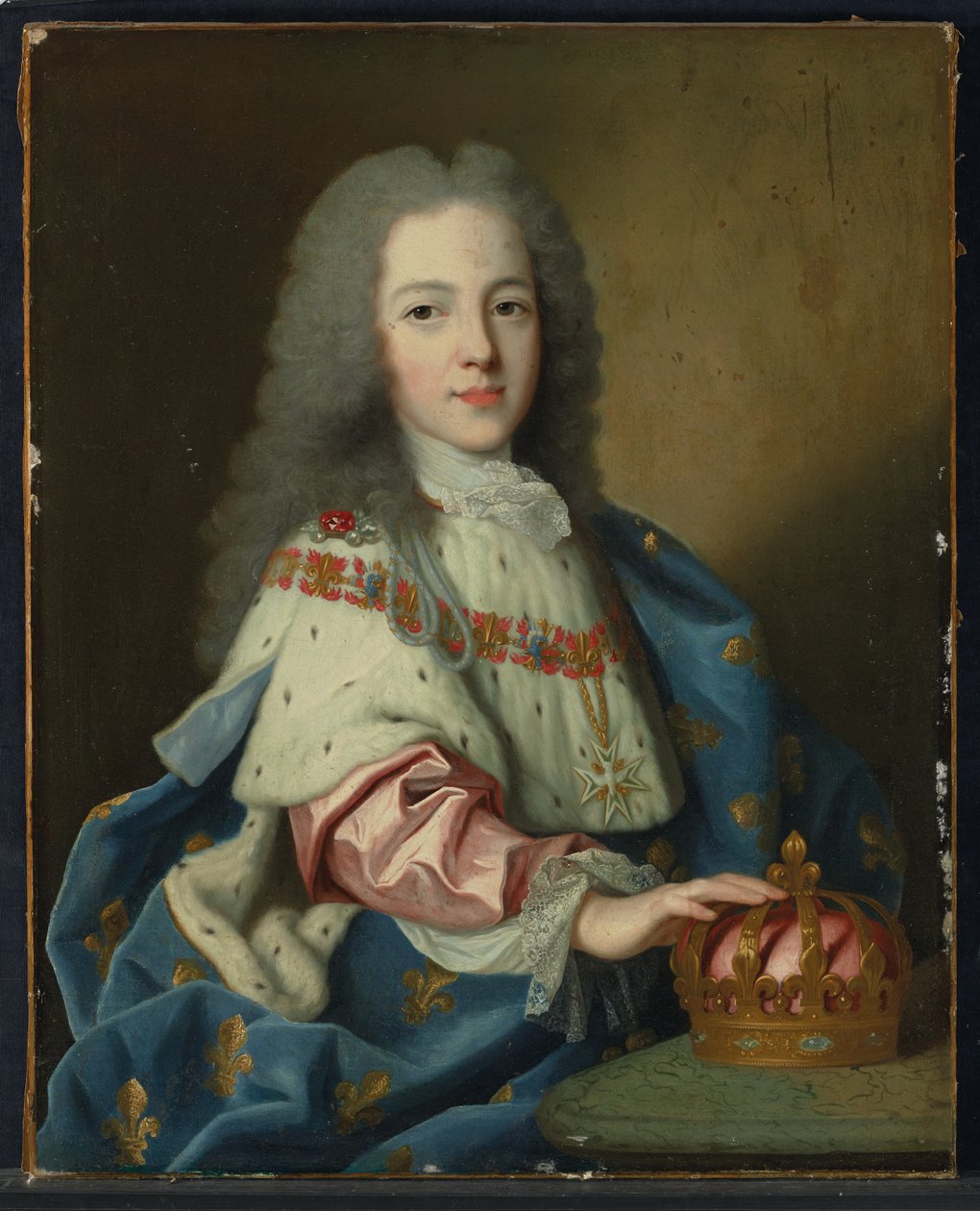 Portræt af Ludvig XV som barn, ca. 1720 af French School